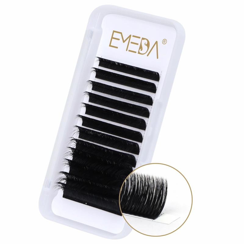 Silk Individual Eyelash Extension Dark Black Lashes With High Quality